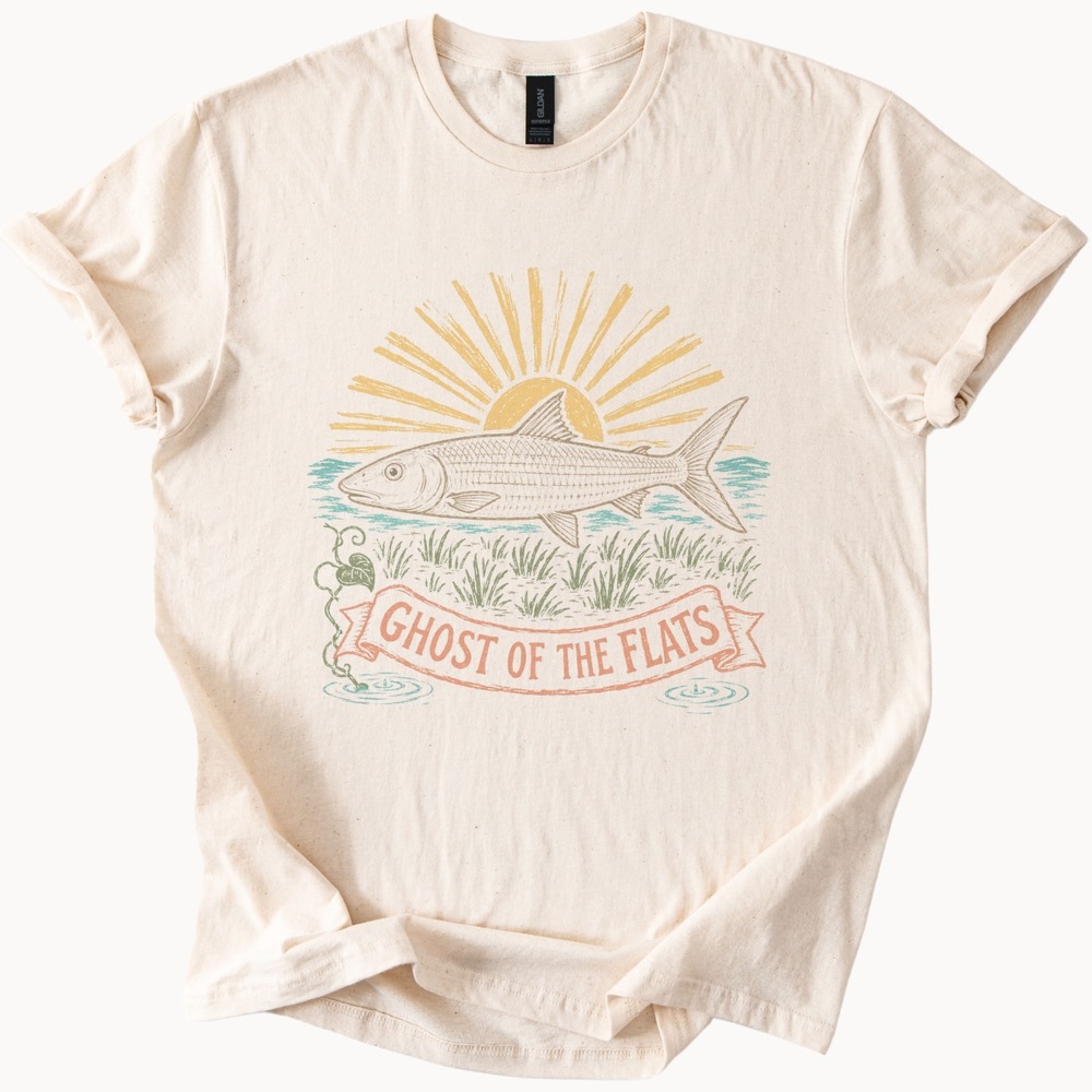 Ghost of the Flats Bonefish Vintage Style Boho Tee